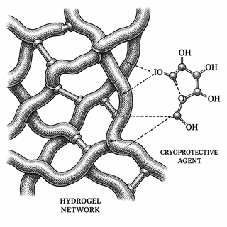 Illustration for Antifreezing Hydrogels: Tiny Biomedical Snow Tires for the Body’s Coldest Challenges