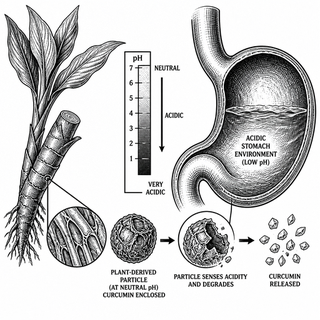 When Plant Stems Learn to Read Stomach Acid: A pH-Smart Way to Deliver Curcumin