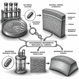 Illustration for Bacteria-Brewed Corneas: When Synthetic Biology Starts Acting Like a Device Manufacturer