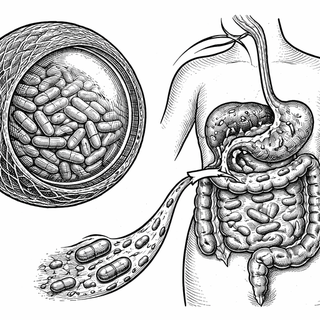 Illustration for Why Does Digestion Even Work? Tiny Bacteria, Big Food Science, and the Strange Genius of Probiotic Microcapsules
