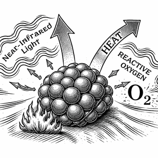Gold Nanoclusters That Turn Near-Infrared Light Into Heat and Reactive Oxygen, With Math Keeping Score