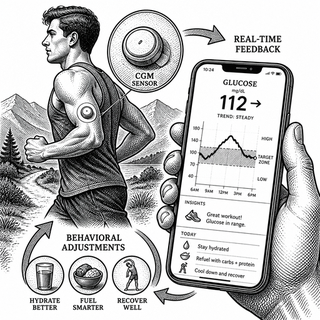 Illustration for CGM for Fit People Without Diabetes: A Glucose Mirror With Opinions