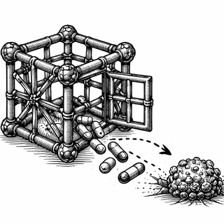 Illustration for Tiny Cages, Smart Triggers, and the Cancer Drug Delivery Problem