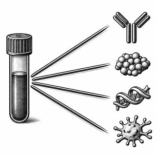 Illustration for Four Tiny Protein Clues and a Big Hope for Catching Cancer Earlier