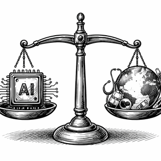 Illustration for When AI Can See Race, “Color-Blind” Health Policy Gets Complicated