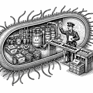 Illustration for The Customs Officials Inside Your Bacteria Are Sabotaging the Factory