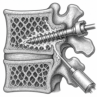 Illustration for Injectable Bone Cement for Wobbly Spinal Screws? Osteoporosis, We Need to Talk