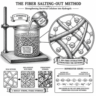 Illustration for Salting Out a Stronger Hydrogel: A Clever Cellulose Trick That Still Needs Some Stress Testing