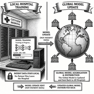 Illustration for When Hospitals Train AI Without Swapping Patient Files