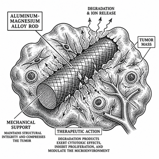 Illustration for A Magnesium Alloy Walks Into a Tumor Microenvironment