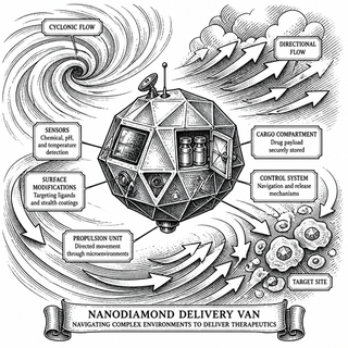 Illustration for Tiny Diamonds, Big Pharmacology Questions